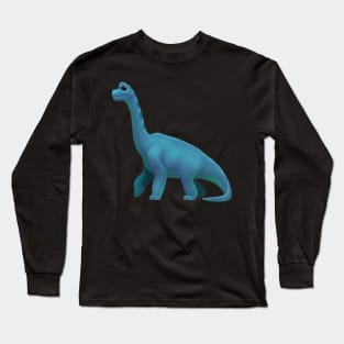 Blue Dinosaur Emoji Long Sleeve T-Shirt